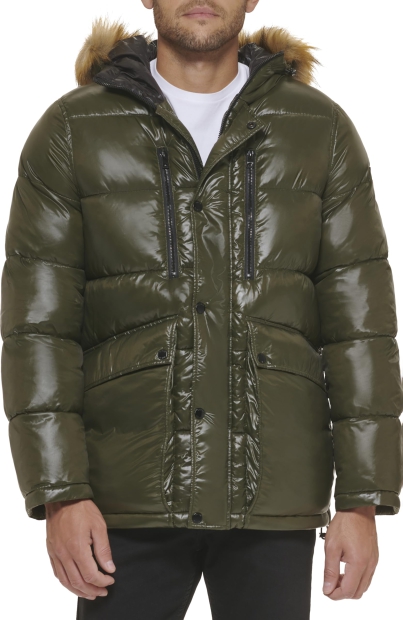 Мужская куртка с капюшоном Guess 1159807371 (Зеленый, S)