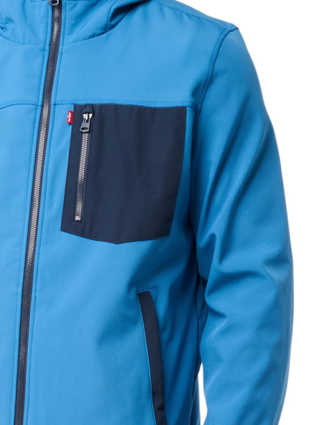 Мужская непромокаемая куртка Softshell Levi's с капюшоном 1159833613 (Синий XL)