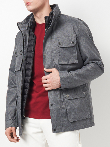 Чоловіча куртка 3в1 Michael Kors 1159835210 (Сірий M)