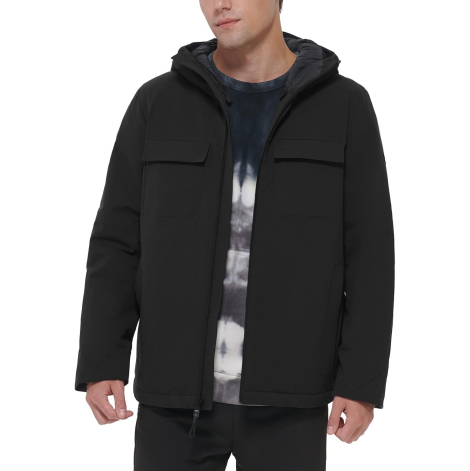 Чоловіча куртка DKNY з капюшоном 1159836018 (Чорний XL)