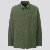 Мужская куртка на пуговицах UNIQLO 1159761992 (Зеленый, 3XL)
