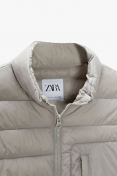 Мужская легкая утепленная куртка ZARA 1159762071 (Серый, XXL)