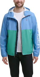 Мужская непромокаемая куртка Tommy Hilfiger с капюшоном 1159768755 (Зеленый/Голубой, XXL)