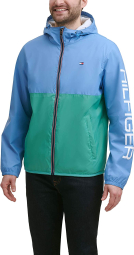 Мужская непромокаемая куртка Tommy Hilfiger с капюшоном 1159768755 (Зеленый/Голубой, XXL)