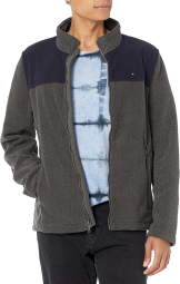 Мужская флисовая куртка Tommy Hilfiger на молнии 1159768951 (Серый/Синий, XL)
