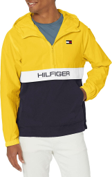 Мужская куртка-ветровка Tommy Hilfiger с капюшоном 1159768957 (Синий/Желтый, S)