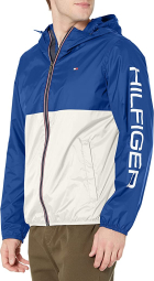 Мужская непромокаемая куртка Tommy Hilfiger с капюшоном 1159769530 (Синий/Белый, M)