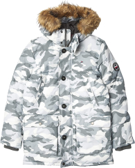 Зимняя мужская куртка Tommy Hilfiger парка 1159769120 (Белый/Камуфляж, XXL)