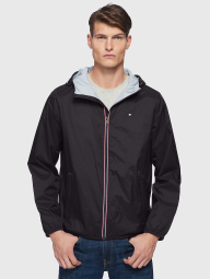 Мужская непромокаемая куртка Tommy Hilfiger с капюшоном 1159769603 (Черный, M)