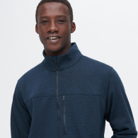 Мужская куртка UNIQLO теплая кофта на молнии 1159775110 (Синий, M)