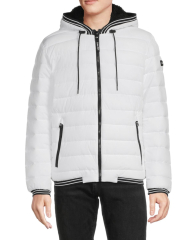 Теплая мужская куртка Calvin Klein с капюшоном 1159778672 (Белый, M)