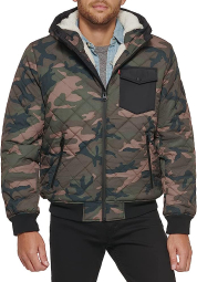 Мужской бомбер Levi's куртка с подкладкой из шерпы 1159782829 (Камуфляж, XL)