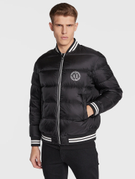 Чоловіча куртка Armani Exchange бомбер без капюшона оригінал 1159782922 (Чорний, XXL)