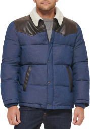 Мужская пуховая куртка Levi's 1159785356 (Синий, M)