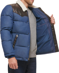 Чоловіча пухова куртка Levi's оригінал 1159785356 (Білий/синій, M)