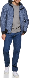 Мужская куртка-бомбер Levi's с принтом 1159796741 (Синий, S)