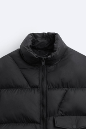Мужская стеганая куртка ZARA 1159801211 (Черный, L)