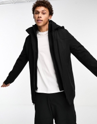 Тепла чоловіча куртка Calvin Klein з капюшоном 1159799533 (Чорний, XXL)
