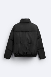 Дутая водоотталкивающая куртка 1159803064 (Черный, M)