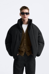 Мужская куртка ZARA с капюшоном 1159801070 (Черный, M)