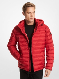 Мужская стеганая куртка Michael Kors с капюшоном 1159802144 (Красный, XXL)