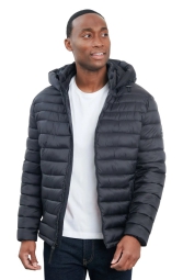 Мужская стеганая куртка Michael Kors с капюшоном 1159802596 (Синий, S)