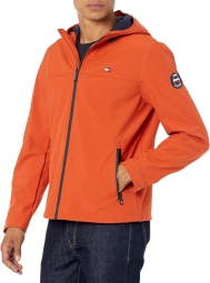 Мужская куртка Tommy Hilfiger на молнии Softshell 1159804368 (Оранжевый, L)