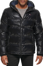 Мужская глянцевая куртка-пуховик Tommy Hilfiger 1159804314 (Черный, M)