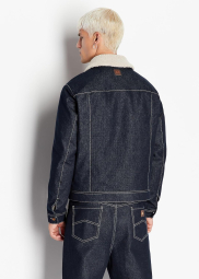 Джинсова тепла куртка Armani Exchange 1159834655 (Синій XL)