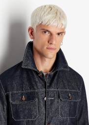 Джинсова тепла куртка Armani Exchange 1159834655 (Синій XL)
