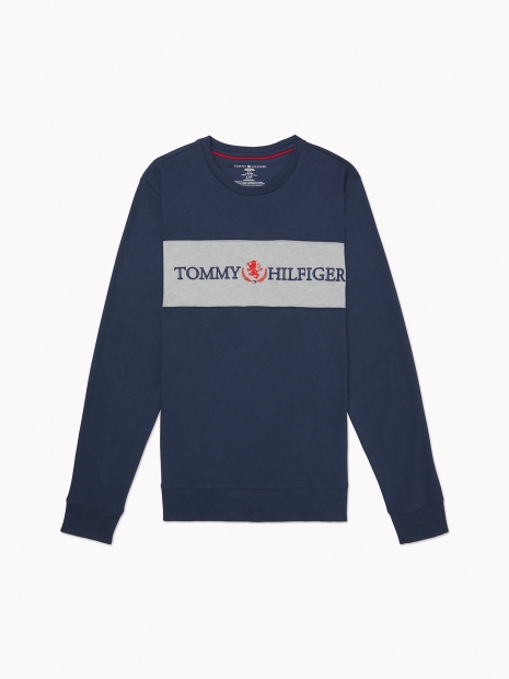 Лонгслив мужской Tommy Hilfiger кофта с логотипом 1159770910 (Синий, XXL)