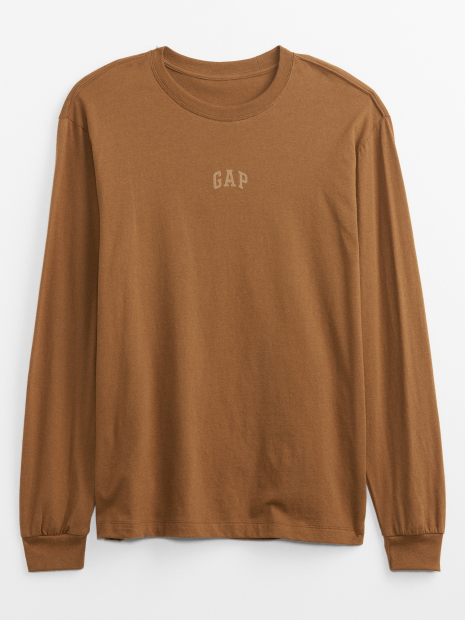 Мужской лонгслив GAP с логотипом 1159771924 (Коричневый, L)