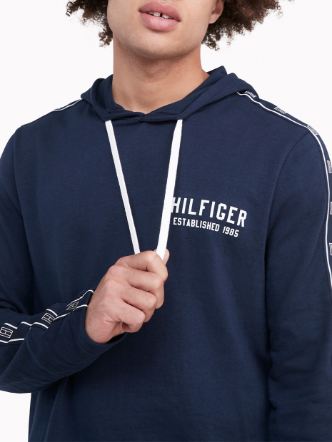 Лонгслив мужской Tommy Hilfiger кофта с капюшоном 1159775719 (Синий, XXL)