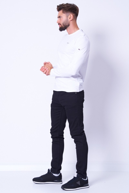 Мужской лонгслив Pepe Jeans London кофта с логотипом 1159786101 (Белый, M)