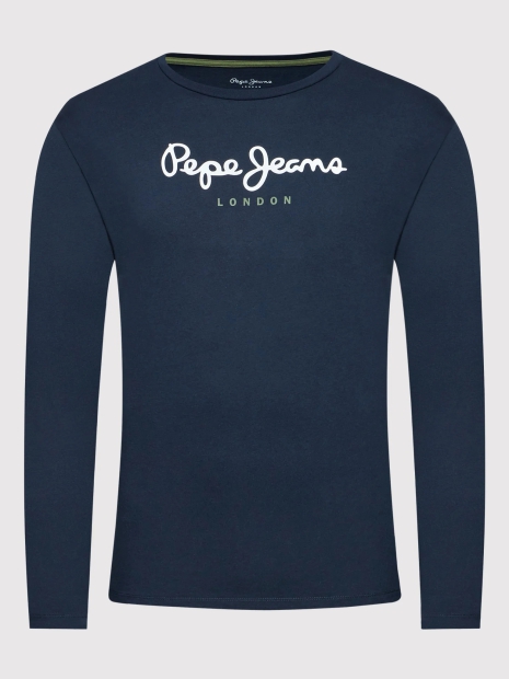 Мужской лонгслив Pepe Jeans London кофта с логотипом 1159793751 (Синий, L)