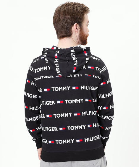 Лонгслив мужской Tommy Hilfiger кофта с капюшоном 1159790008 (Черный, XL)