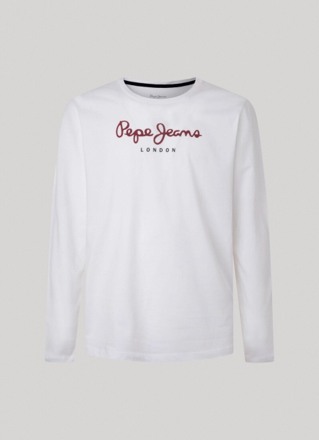 Мужской лонгслив Pepe Jeans London кофта с логотипом 1159793755 (Белый, L)