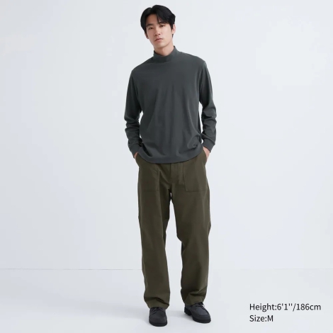 Мужской флисовый лонгслив UNIQLO водолазка 1159810876 (Серый, 3XL)