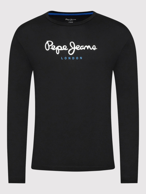 Мужской лонгслив Pepe Jeans London кофта с логотипом 1159812312 (Черный, S)