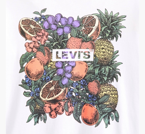 Мужской лонгслив Levi's с принтом 1159817999 (Белый L)