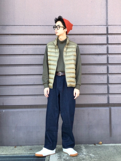 Мужской флисовый лонгслив UNIQLO водолазка 1159824762 (Зеленый M)