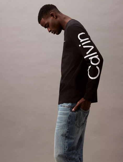 Чоловічий лонгслів Calvin Klein 1159825769 (Чорний L)
