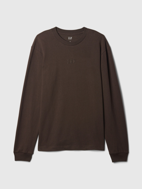 Чоловічий лонгслів GAP з логотипом 1159834990 (Коричневий XL)