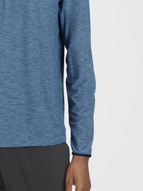 Кофта спортивна чоловіча GAP Fit лонгслів на блискавці 1159835073 (Синій XS)