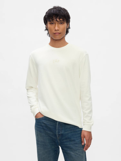 Мужской лонгслив GAP с логотипом 1159837037 (Молочный 3XL)