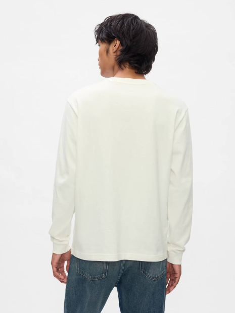 Мужской лонгслив GAP с логотипом 1159837037 (Молочный 3XL)
