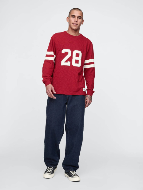 Чоловічий лонгслів Gap × Disney 1159837121 (Червоний M)