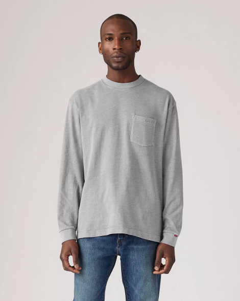 Мужской лонгслив Levi's с логотипом 1159837845 (Серый XXL)