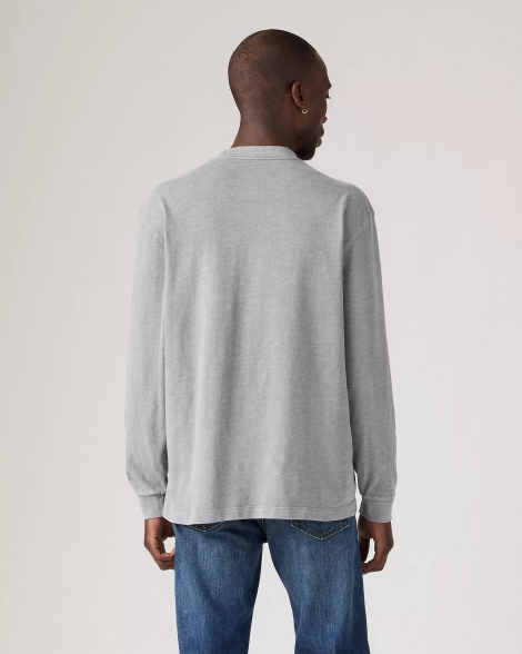 Мужской лонгслив Levi's с логотипом 1159837845 (Серый XXL)