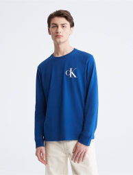 Мужской лонгслив Calvin Klein с логотипом 1159776766 (Синий, XS)